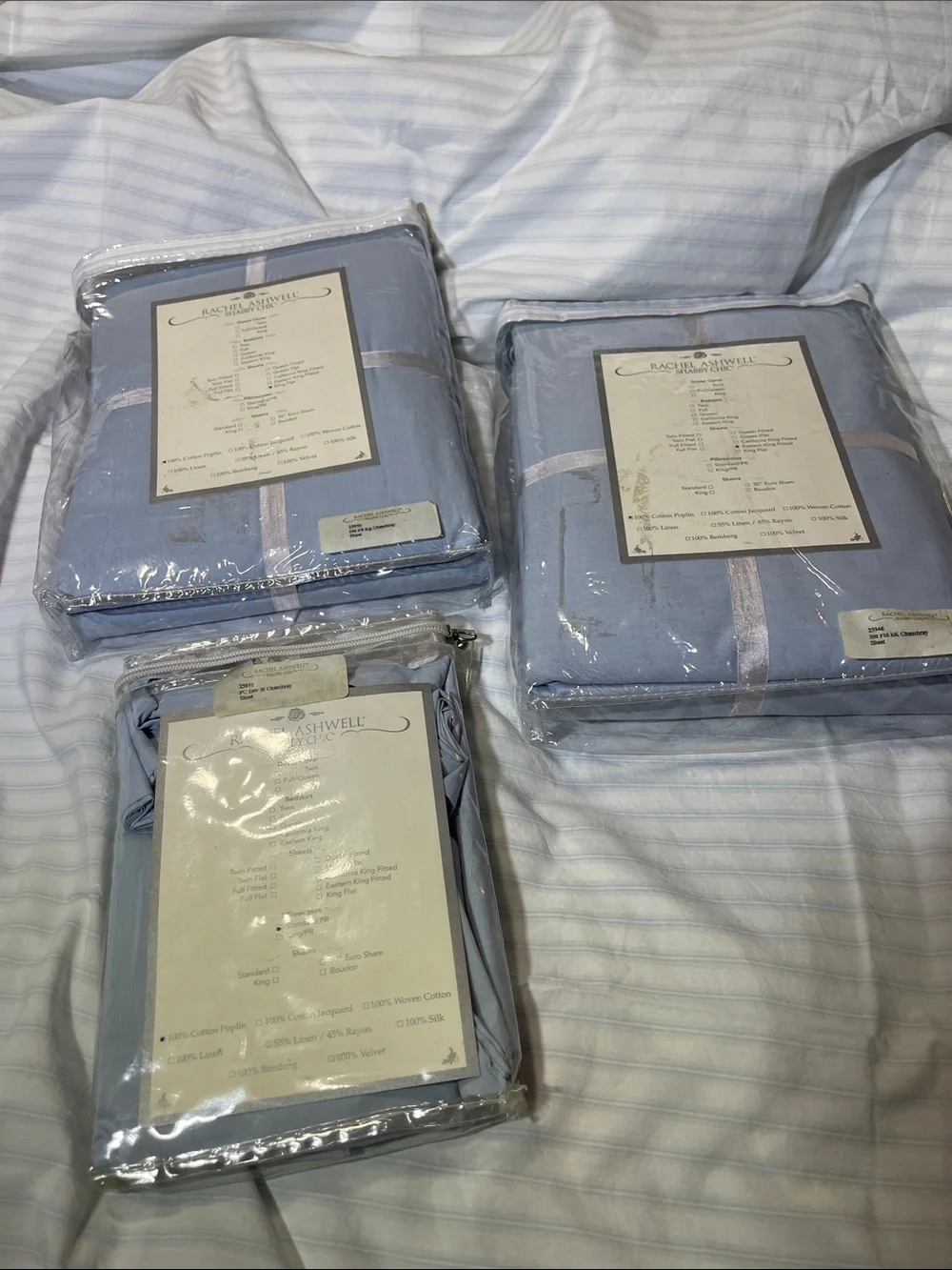 NWT ORIGINAL RACHEL ASHWELL, SHABBY CHIC, CALIFORNIA FITTED KING SHEET SET